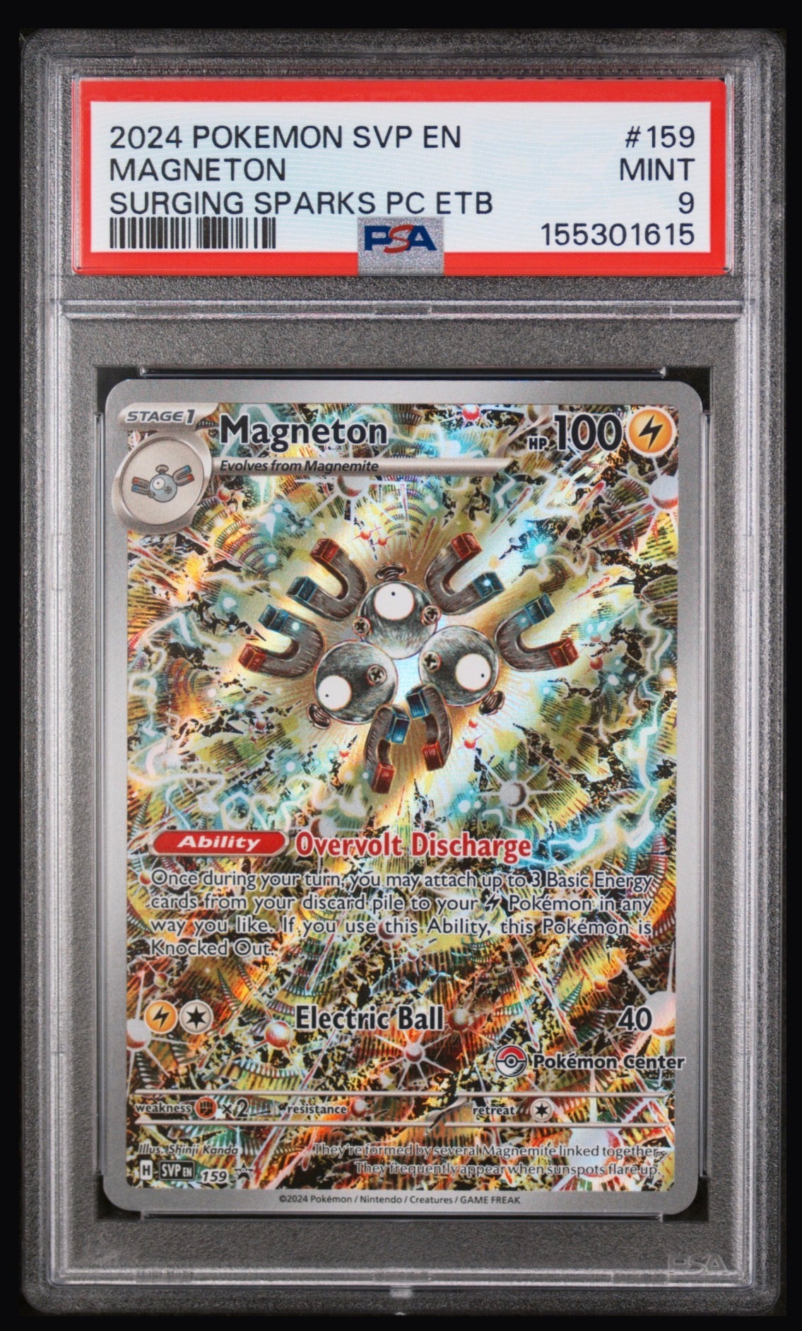 2024 Pokemon Svp En-Sv Black Star Promo Magneton #159 PSA 9