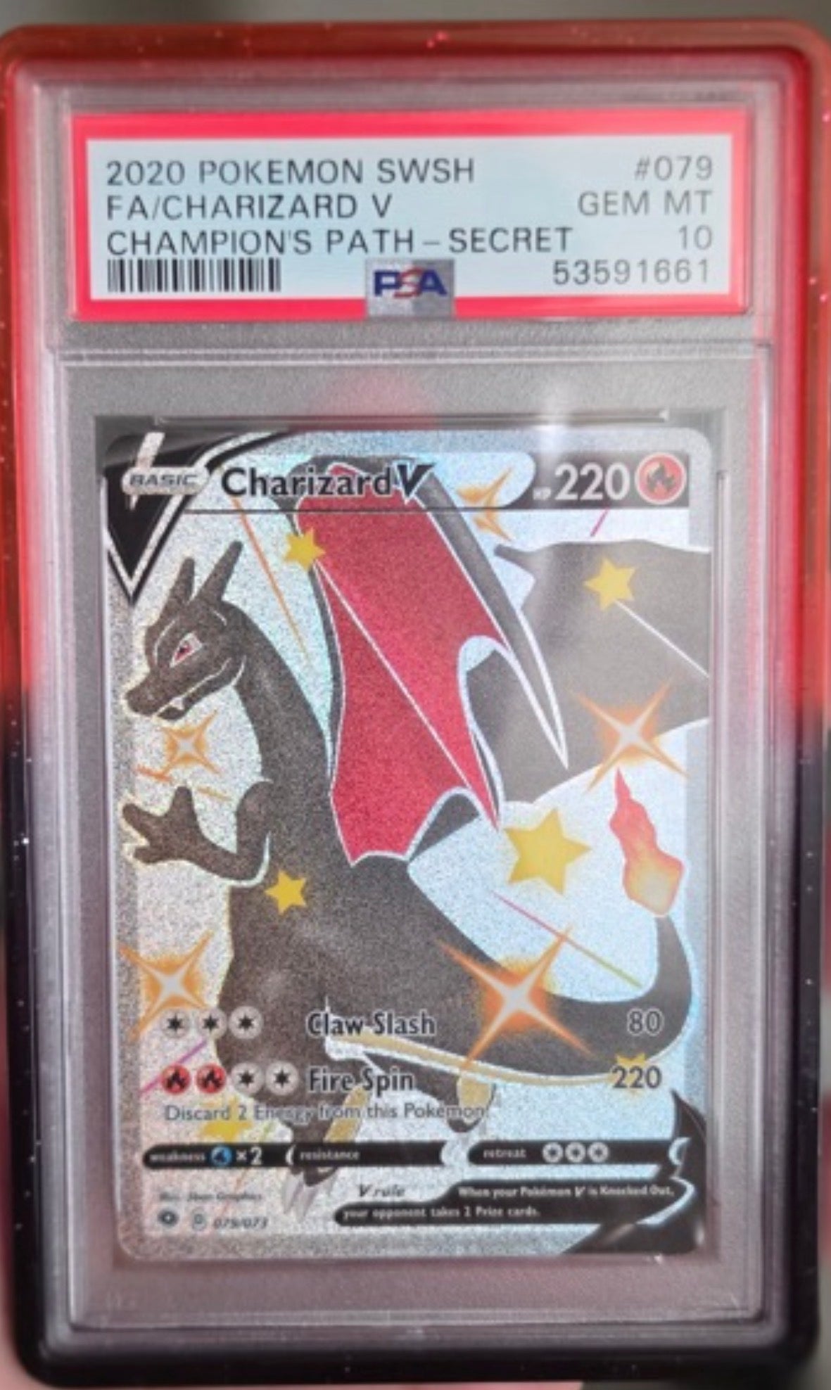 2020 Pokemon Sword & Shield Champion's Path Full Art / Charizard V PSA 10