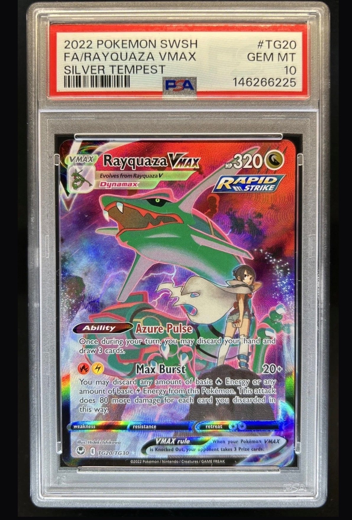 2022 Pokemon SWSH Rayquaza VMAX Trainer Gallery Holo #TG20/TG30 PSA 10