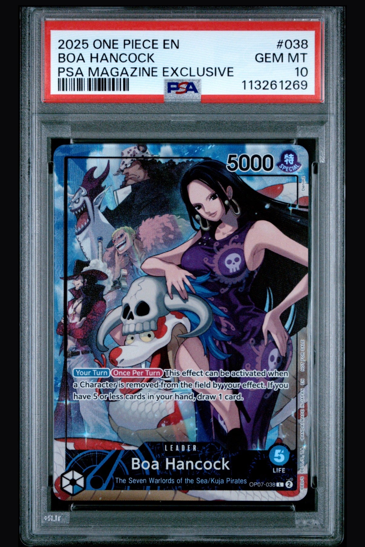 2025 One Piece Promos Boa Hancock #038 PSA 10