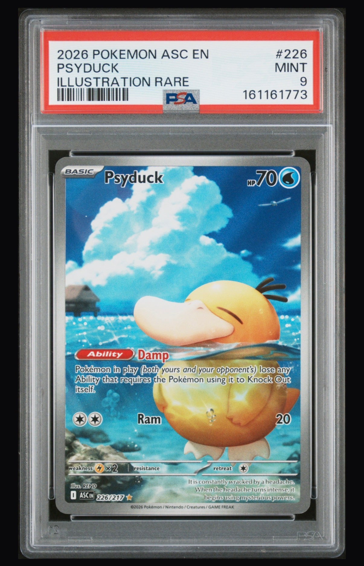 2026 Pokemon Asc En-Ascended Heroes Psyduck #226 PSA 9