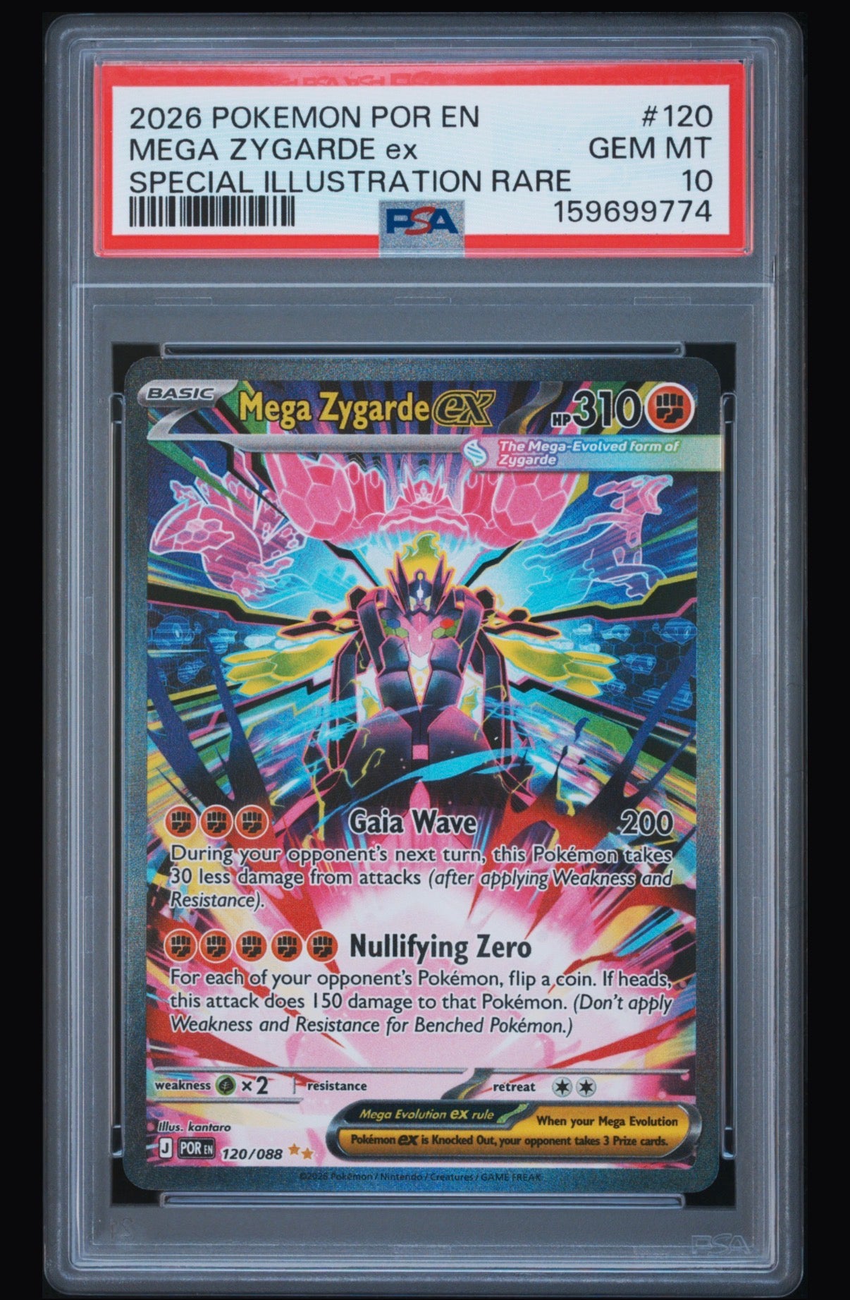 2026 Pokemon Por En-Perfect Order Mega Zygarde Ex PSA 10